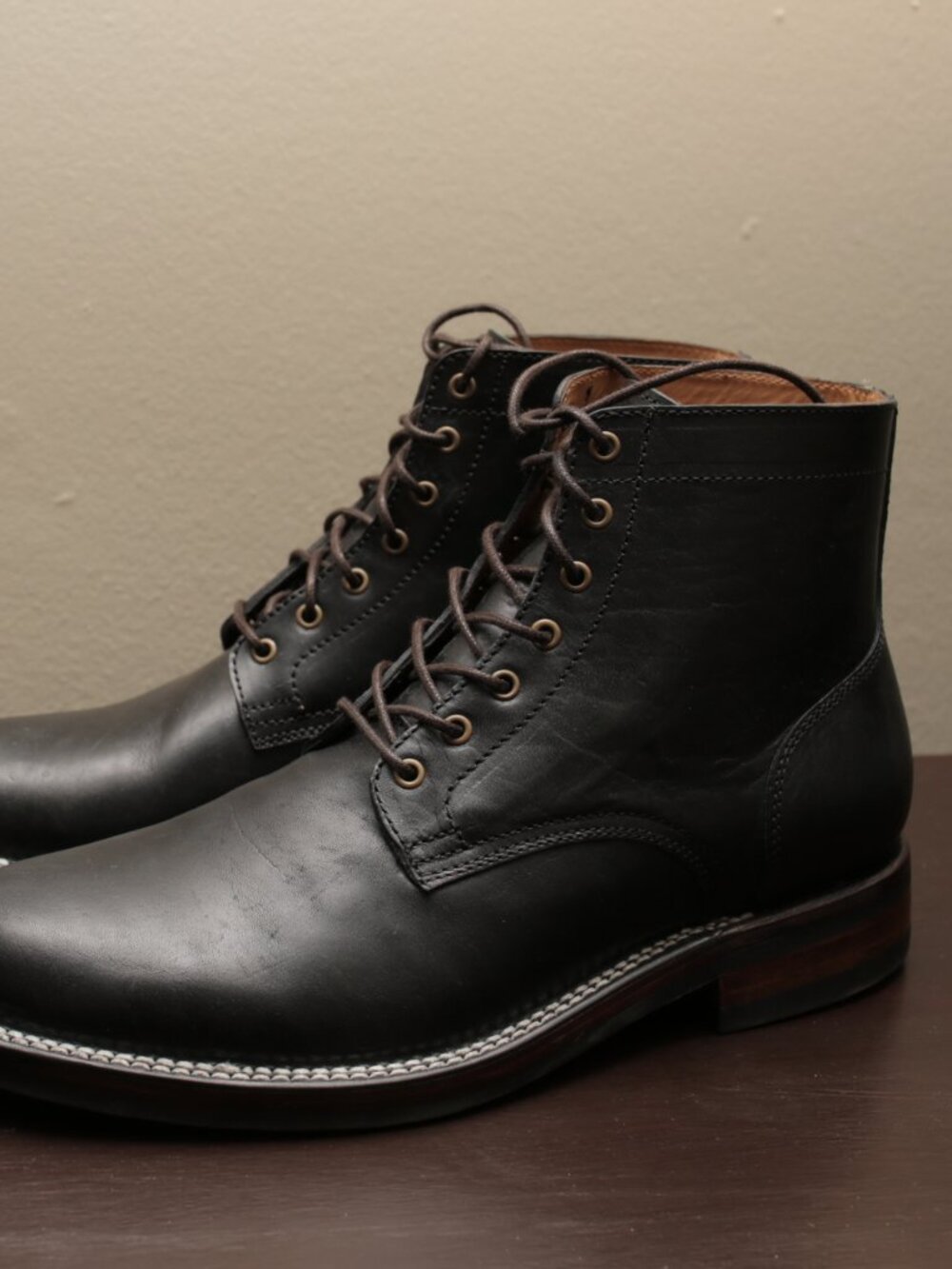 Caswell "Lisbon" Leather Boots - Black Horsebutt - 9.5D